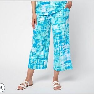 Denim&Co Beach Jersey Crop Pant ONE X TALL